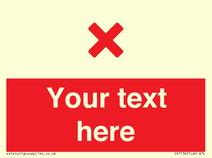 Custom red background, red cross sign